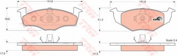 Set placute frana,frana disc SKODA FABIA I Combi (6Y5) (2000 - 2007) TRW GDB1274 piesa NOUA