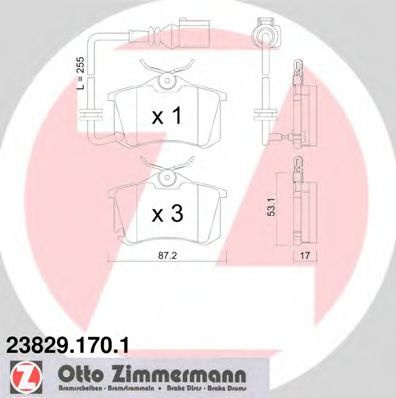 Set placute frana,frana disc SKODA FABIA I Combi (6Y5) (2000 - 2007) ZIMMERMANN 23829.170.1 piesa NOUA