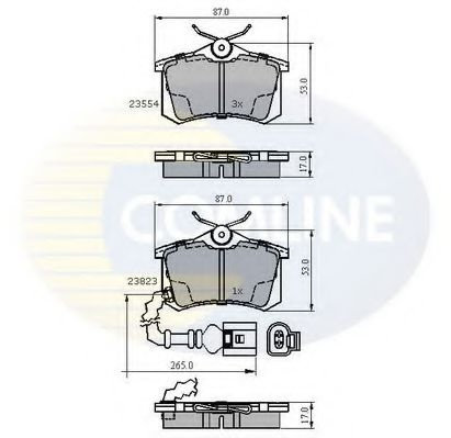 Set placute frana,frana disc SKODA FABIA I Combi (6Y5) (2000 - 2007) COMLINE CBP2797 piesa NOUA