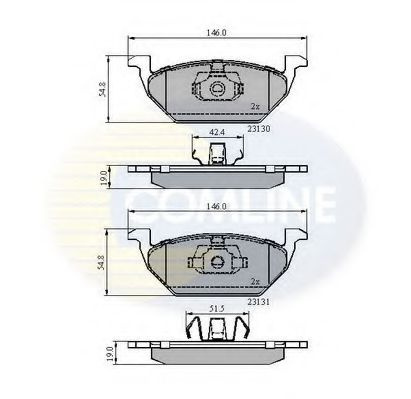 Set placute frana,frana disc SKODA FABIA I Limuzina (6Y3) (1999 - 2007) COMLINE CBP0889 piesa NOUA