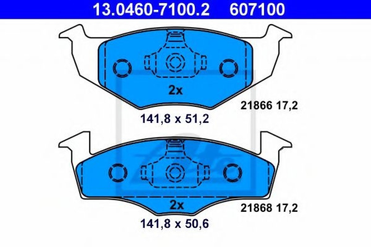 Set placute frana,frana disc SKODA FABIA I Limuzina (6Y3) (1999 - 2007) ATE 13.0460-7100.2 piesa NOUA