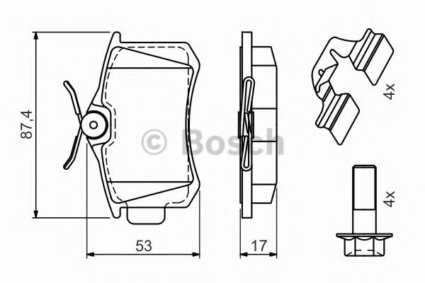 Set placute frana,frana disc SKODA FABIA I Limuzina (6Y3) (1999 - 2007) BOSCH 0 986 494 596 piesa NOUA