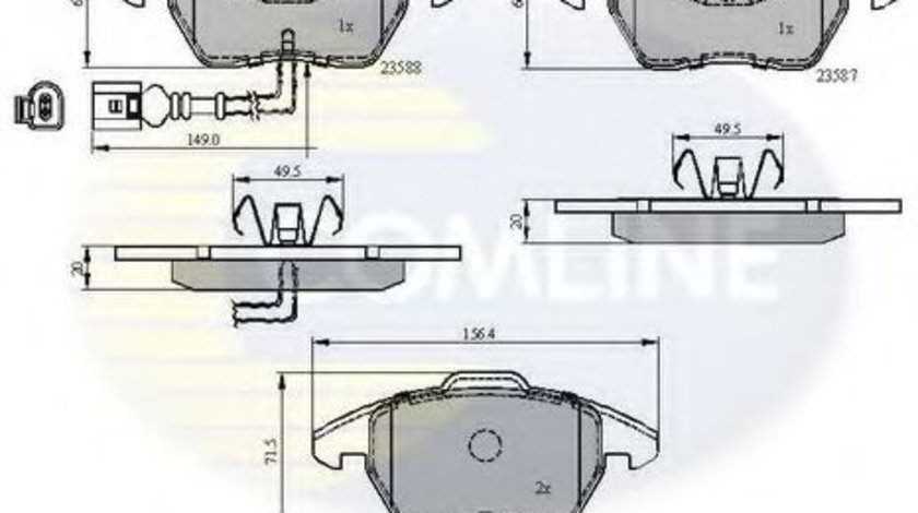 Set placute frana,frana disc SKODA FABIA II (2006 - 2014) COMLINE CBP11224 piesa NOUA