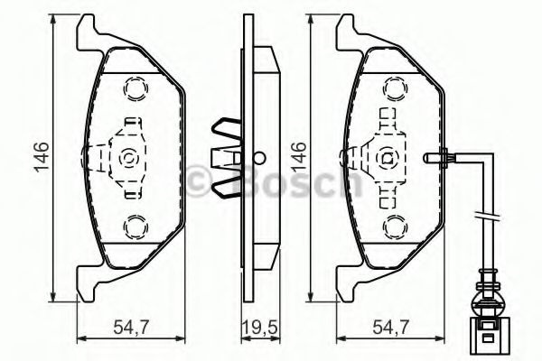 Set placute frana,frana disc SKODA FABIA II Combi (2007 - 2014) BOSCH 0 986 494 524 piesa NOUA