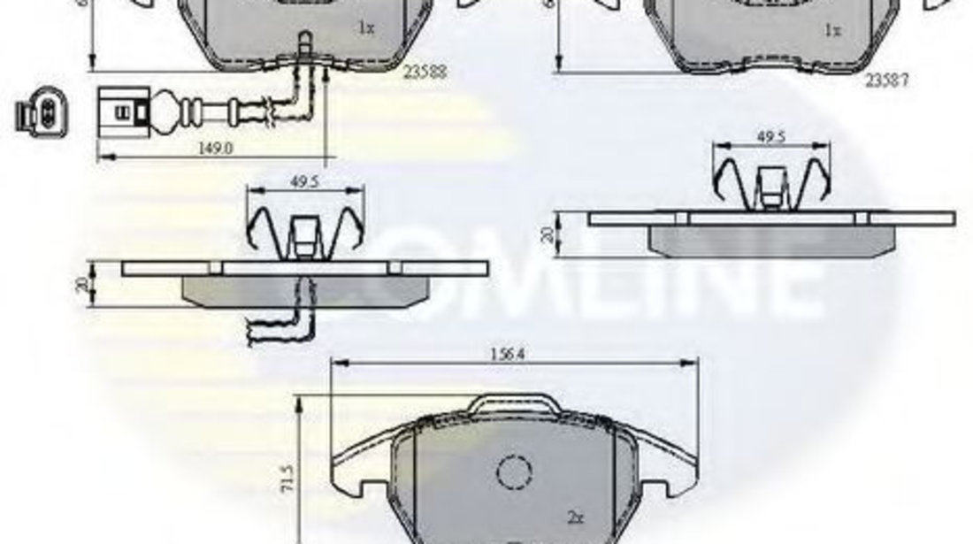 Set placute frana,frana disc SKODA FABIA III (NJ3) (2014 - 2016) COMLINE CBP11224 piesa NOUA