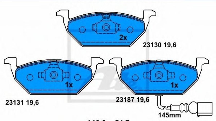 Set placute frana,frana disc SKODA OCTAVIA I (1U2) (1996 - 2010) ATE 13.0460-7117.2 piesa NOUA