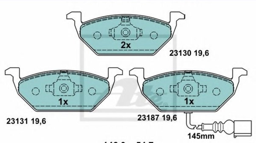 Set placute frana,frana disc SKODA OCTAVIA I Combi (1U5) (1998 - 2010) ATE 13.0470-7117.2 piesa NOUA