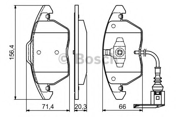 Set placute frana,frana disc SKODA OCTAVIA II Combi (1Z5) (2004 - 2013) BOSCH 0 986 424 797 piesa NOUA