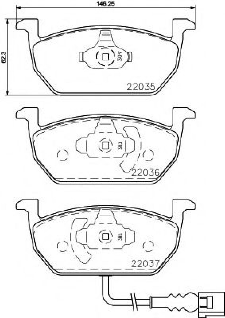 Set placute frana,frana disc SKODA OCTAVIA III (5E3) (2012 - 2016) TEXTAR 2203501 piesa NOUA