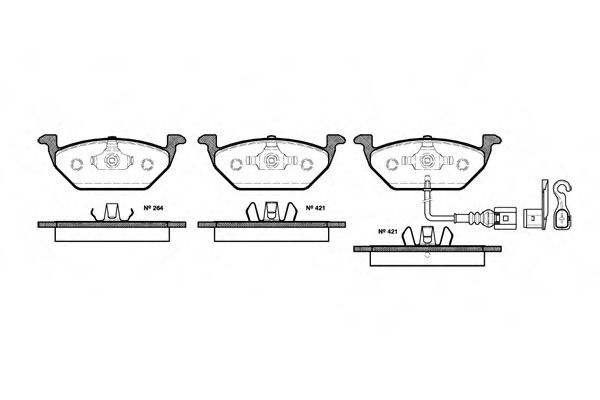 Set placute frana,frana disc SKODA ROOMSTER (5J) (2006 - 2015) REMSA 0633.21 piesa NOUA