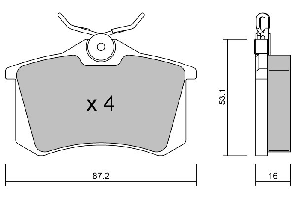 Set placute frana,frana disc SKODA ROOMSTER Praktik (5J) (2007 - 2015) OE 440602466R piesa NOUA