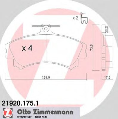 Set placute frana,frana disc SMART FORFOUR (454) (2004 - 2006) ZIMMERMANN 21920.175.1 piesa NOUA