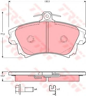 Set placute frana,frana disc SMART FORFOUR (454) (2004 - 2006) TRW GDB3389 piesa NOUA