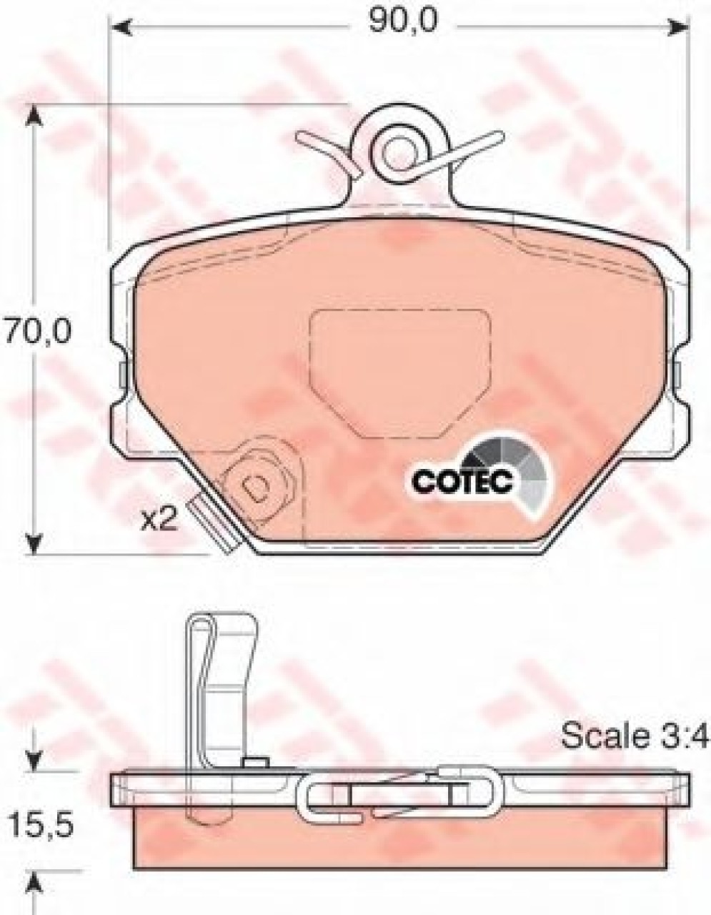 Set placute frana,frana disc SMART FORTWO Cabrio (451) (2007 - 2016) TRW GDB1365 piesa NOUA