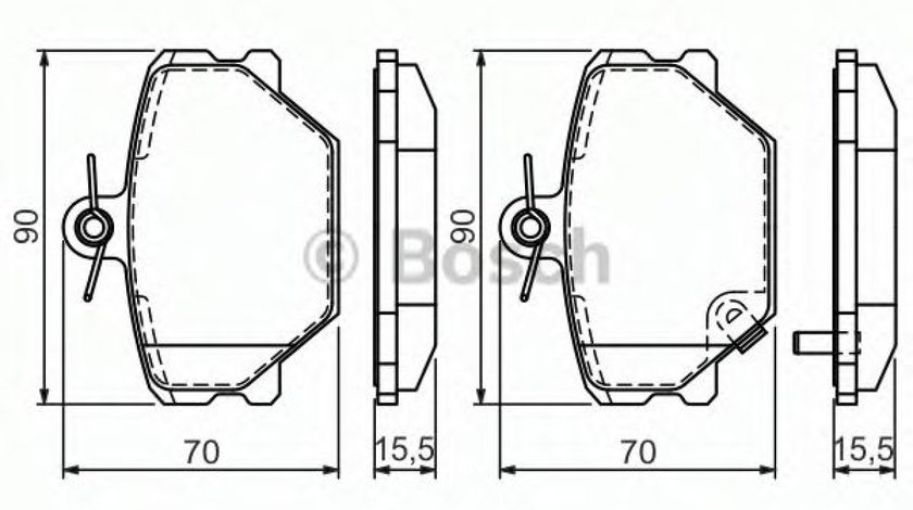 Set placute frana,frana disc SMART FORTWO Cabrio (451) (2007 - 2016) BOSCH 0 986 424 471 produs NOU