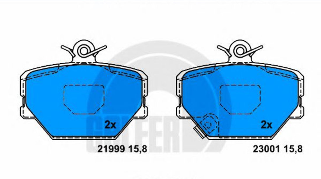 Set placute frana,frana disc SMART FORTWO Cabrio (451) (2007 - 2016) GALFER B1.G102-0540.2 piesa NOUA