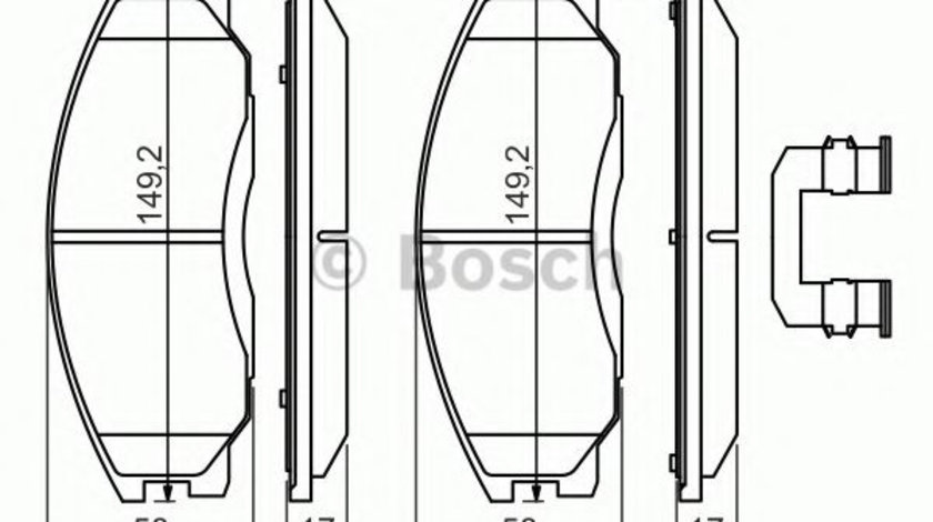 Set placute frana,frana disc SSANGYONG ACTYON I (2005 - 2011) BOSCH 0 986 494 650 piesa NOUA