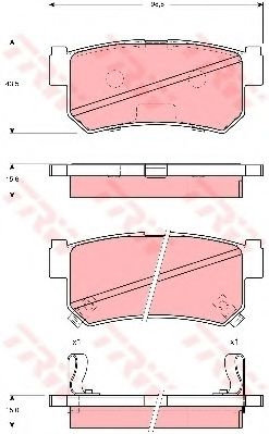 Set placute frana,frana disc SSANGYONG KORANDO (KJ) (1996 - 2006) TRW GDB3382 piesa NOUA