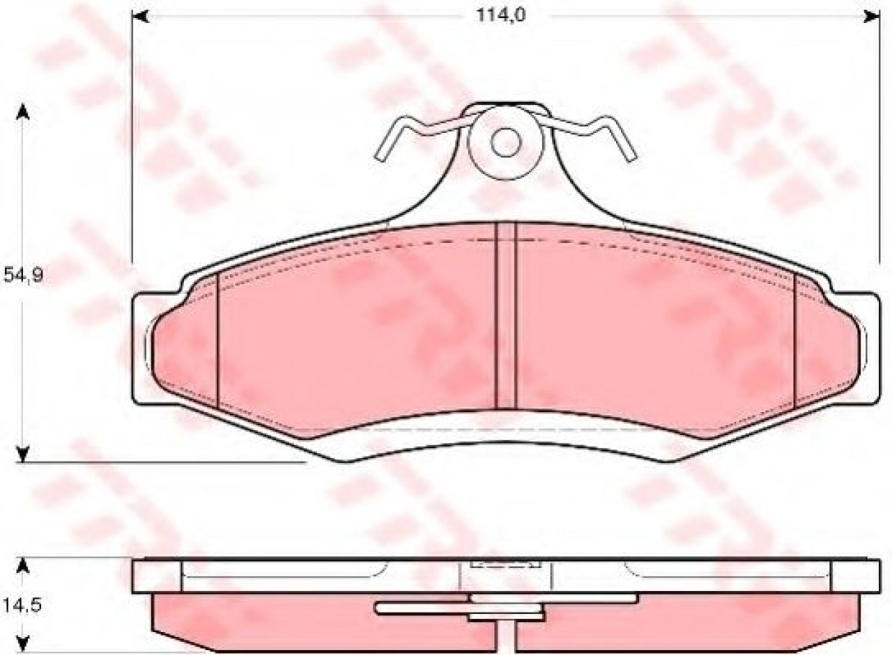 Set placute frana,frana disc SSANGYONG KORANDO (KJ) (1996 - 2006) TRW GDB3172 piesa NOUA