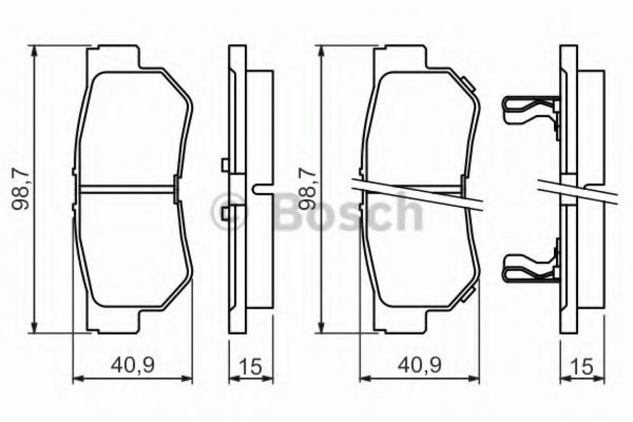 Set placute frana,frana disc SSANGYONG KORANDO (2010 - 2016) BOSCH 0 986 494 417 piesa NOUA