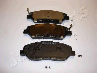 Set placute frana,frana disc SSANGYONG KORANDO (2010 - 2016) JAPANPARTS PA-H14AF piesa NOUA