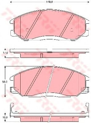 Set placute frana,frana disc SSANGYONG KYRON (2005 - 2016) TRW GDB3257 piesa NOUA