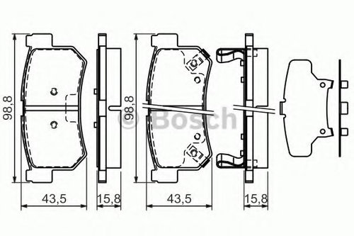 Set placute frana,frana disc SSANGYONG REXTON (GAB) (2002 - 2012) BOSCH 0 986 494 237 piesa NOUA