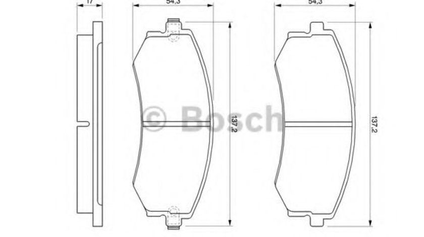 Set placute frana,frana disc SSANGYONG REXTON (GAB) (2002 - 2012) BOSCH 0 986 424 215 piesa NOUA