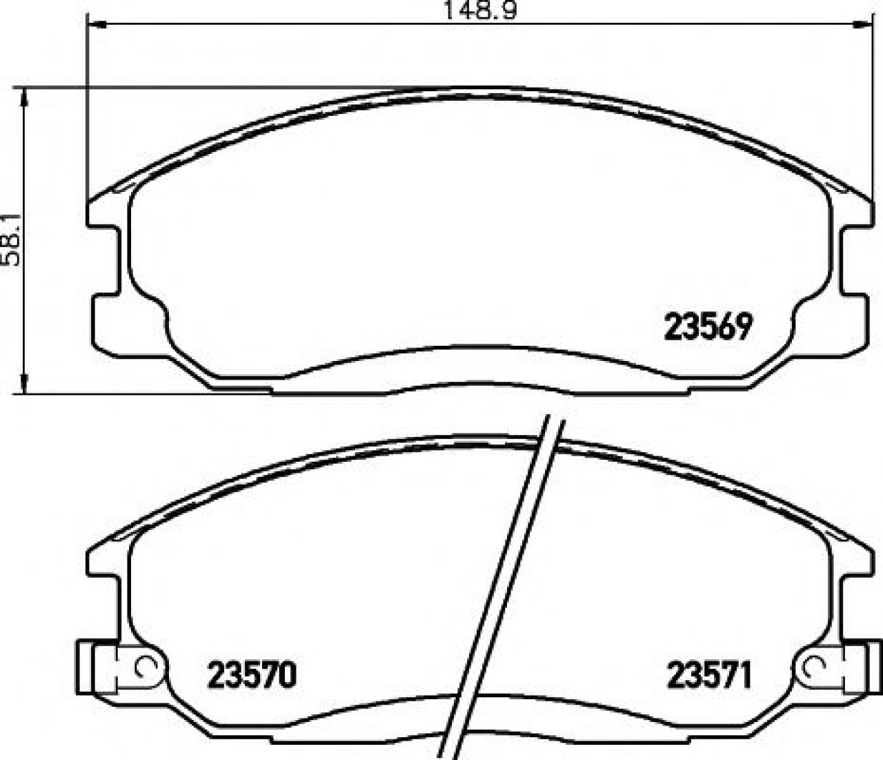 Set placute frana,frana disc SSANGYONG REXTON (GAB) (2002 - 2012) TEXTAR 2356901 piesa NOUA