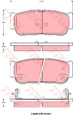 Set placute frana,frana disc SSANGYONG RODIUS (2005 - 2016) TRW GDB3413 piesa NOUA