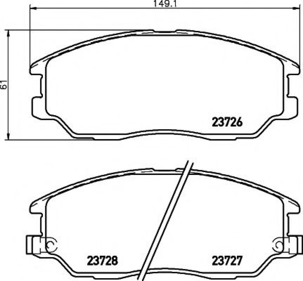 Set placute frana,frana disc SSANGYONG RODIUS (2005 - 2016) TEXTAR 2372601 piesa NOUA