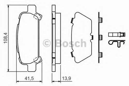 Set placute frana,frana disc SUBARU FORESTER (SF) (1997 - 2002) BOSCH 0 986 424 650 piesa NOUA