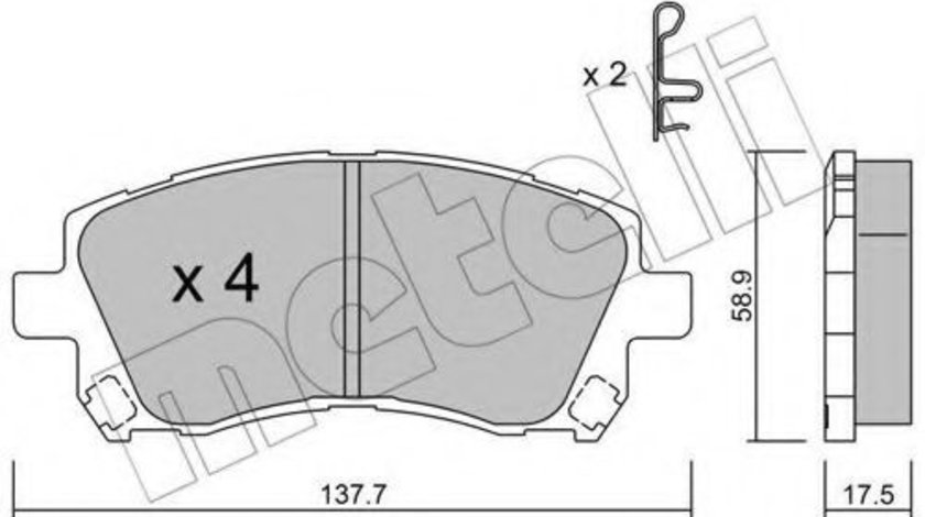 Set placute frana,frana disc SUBARU FORESTER (SF) (1997 - 2002) METELLI 22-0296-0 piesa NOUA