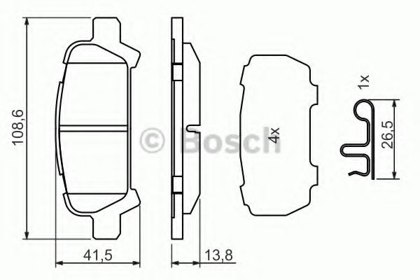 Set placute frana,frana disc SUBARU FORESTER (SG) (2002 - 2016) BOSCH 0 986 494 445 piesa NOUA
