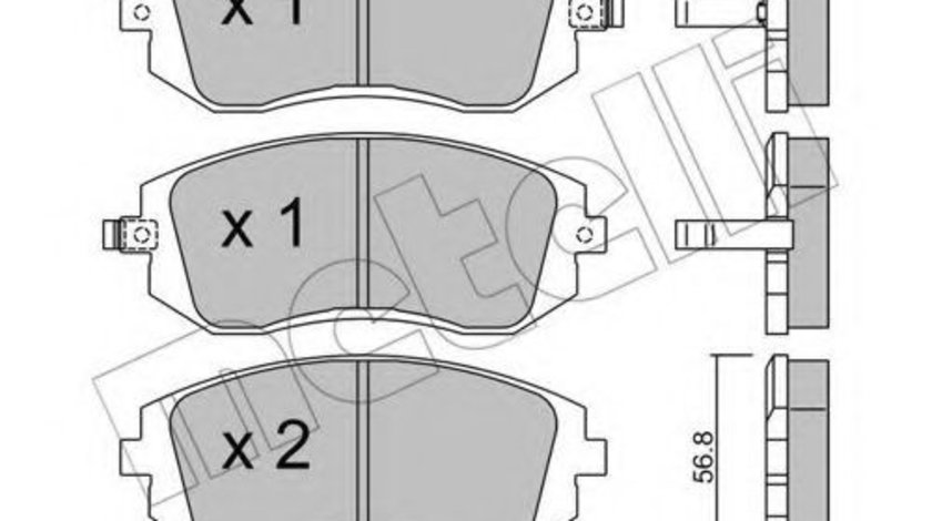 Set placute frana,frana disc SUBARU FORESTER (SG) (2002 - 2016) METELLI 22-0500-0 piesa NOUA