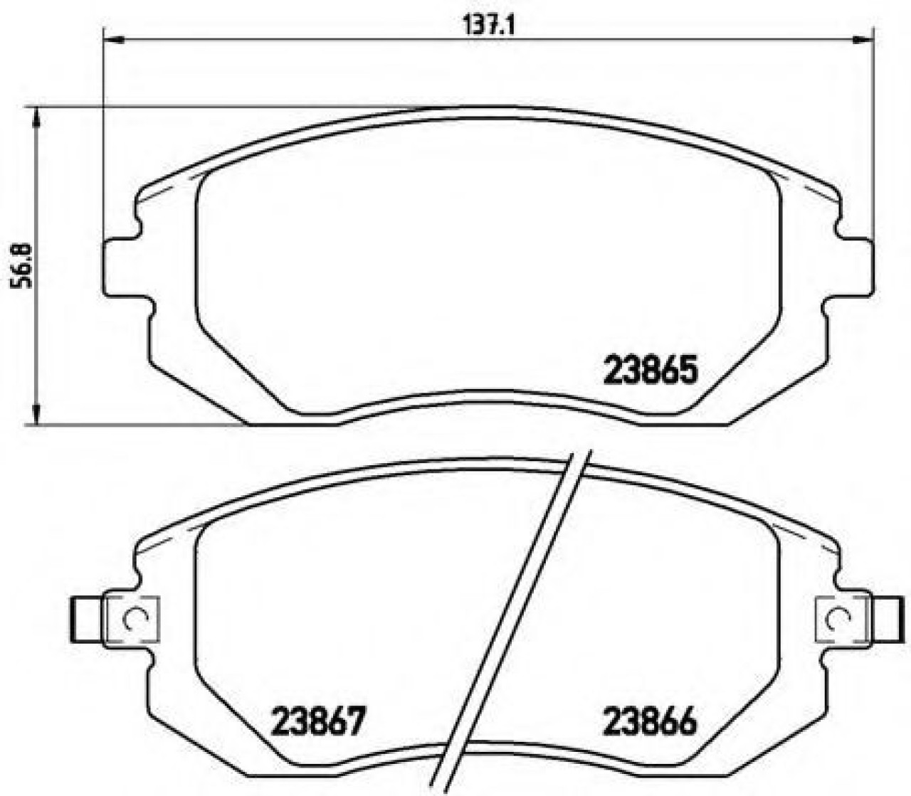 Set placute frana,frana disc SUBARU FORESTER (SH) (2008 - 2016) BREMBO P 78 013 piesa NOUA
