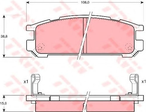 Set placute frana,frana disc SUBARU LEGACY III (BE, BH) (1998 - 2003) TRW GDB990 piesa NOUA