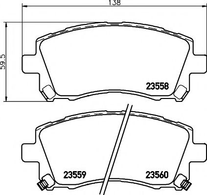 Set placute frana,frana disc SUBARU LEGACY III Combi (BE, BH) (1998 - 2003) TEXTAR 2355802 piesa NOUA