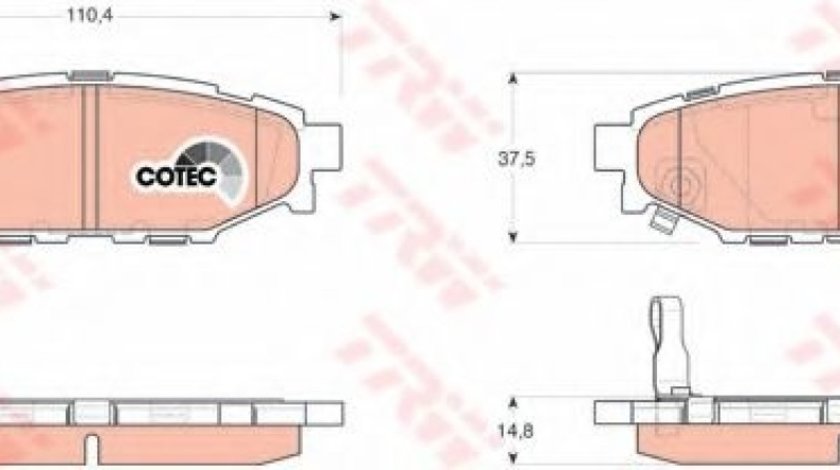 Set placute frana,frana disc SUBARU LEGACY IV Combi (BL, BP, B13) (2003 - 2016) TRW GDB3373 produs NOU