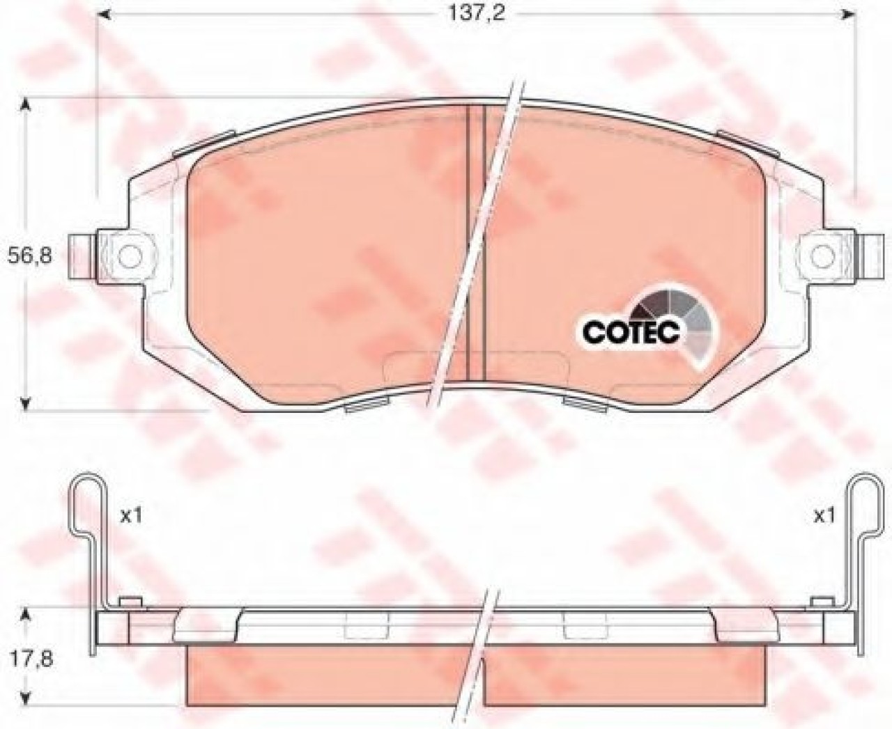 Set placute frana,frana disc SUBARU OUTBACK (BL, BP) (2003 - 2009) TRW GDB3328 piesa NOUA