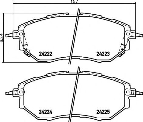 Set placute frana,frana disc SUBARU OUTBACK (BL, BP) (2003 - 2009) TEXTAR 2422201 piesa NOUA