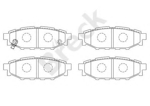 Set placute frana,frana disc SUBARU OUTBACK (BL, BP) (2003 - 2009) Break 24271 00 702 10 piesa NOUA