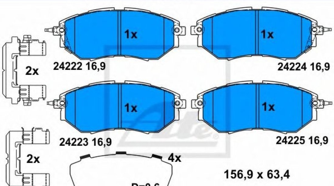 Set placute frana,frana disc SUBARU OUTBACK (BM, BR) (2009 - 2014) ATE 13.0460-5797.2 piesa NOUA