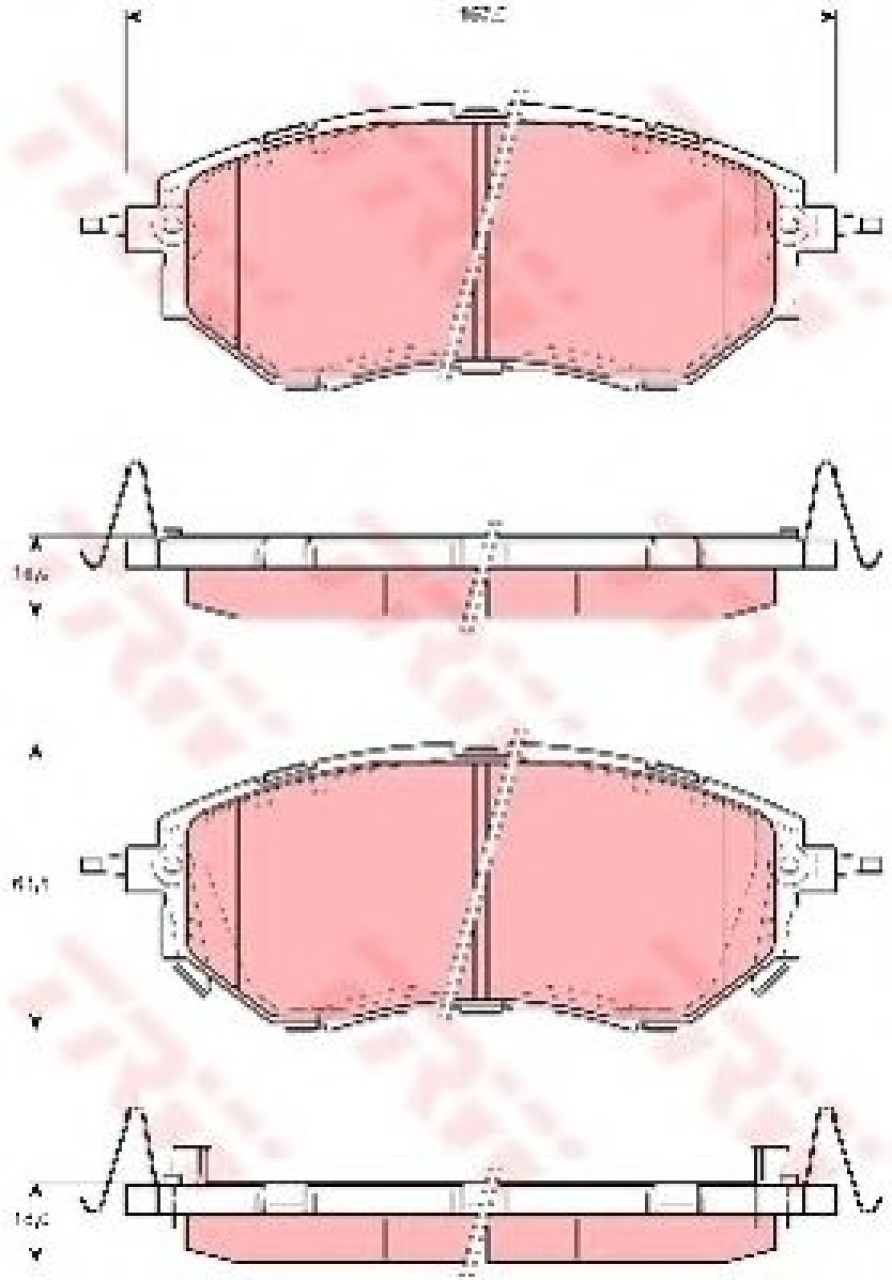Set placute frana,frana disc SUBARU OUTBACK (BS) (2014 - 2016) TRW GDB3372 piesa NOUA