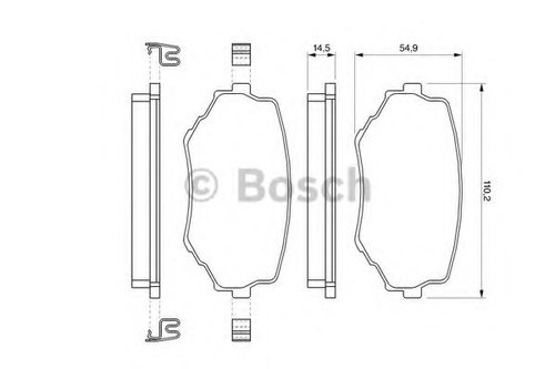 Set placute frana,frana disc SUZUKI GRAND VITARA I Cabriolet (GT) (1998 - 2005) BOSCH 0 986 424 669 ...