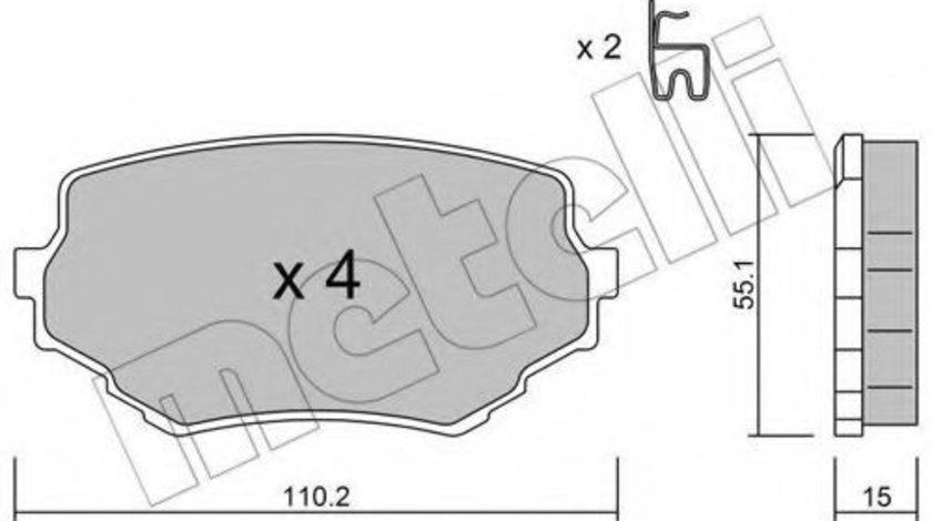 Set placute frana,frana disc SUZUKI GRAND VITARA I Cabriolet (GT) (1998 - 2005) METELLI 22-0249-0 piesa NOUA