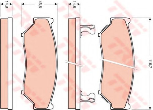 Set placute frana,frana disc SUZUKI GRAND VITARA II (JT) (2005 - 2016) TRW GDB3436 piesa NOUA