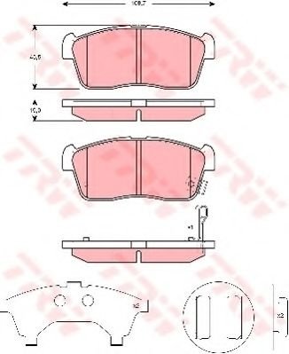 Set placute frana,frana disc SUZUKI IGNIS I (FH) (2000 - 2005) TRW GDB3276 piesa NOUA