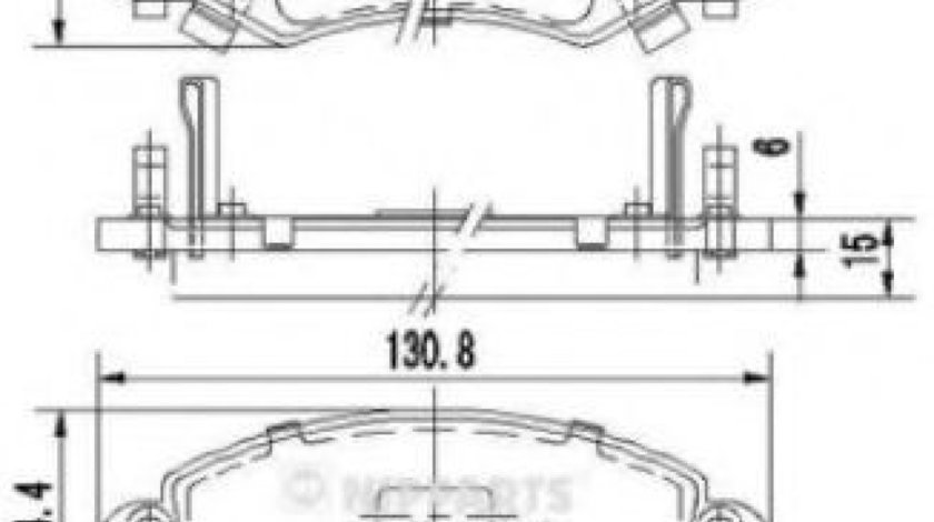 Set placute frana,frana disc SUZUKI IGNIS I (FH) (2000 - 2005) NIPPARTS J3608025 piesa NOUA