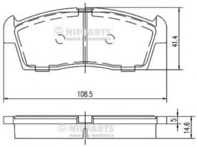 Set placute frana,frana disc SUZUKI IGNIS II (2003 - 2016) NIPPARTS N3608032 piesa NOUA